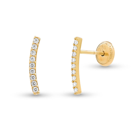 Chic Curvé Bar Stud Earrings