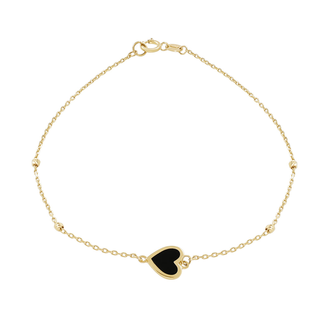 Midnight Heart Bracelet